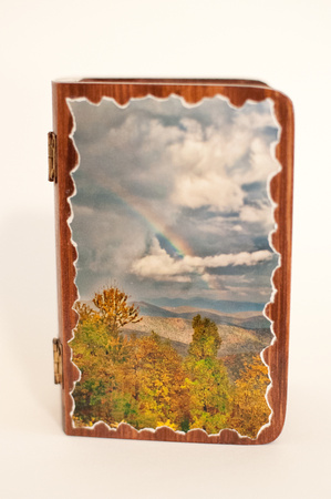 Rainbow over fall mountains - Book Box - 3.5x5.25.2x5