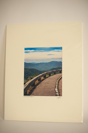 Parkway View pulloff matted in almost white cream - 8x10 matted to 16x20
