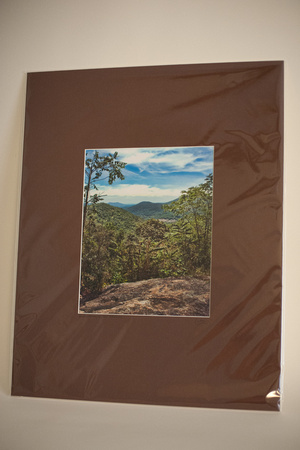 Blue Ridge Parkway Rock Ledge View matted in brown - 8x10 matted to 16x20