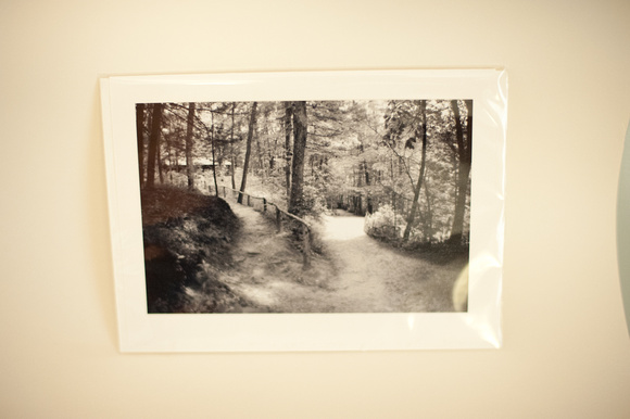 Two paths diverged on a path Signed Art Card - 4x6 print on 5x7 card