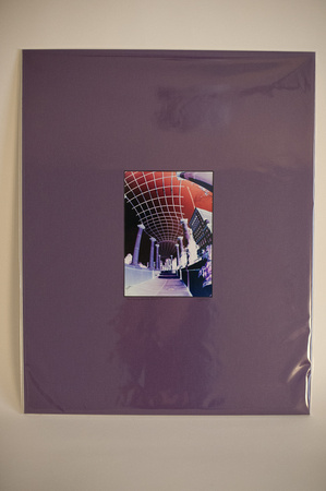 Pack Square Reversal matted in purple - 5x7 matted to 16x20